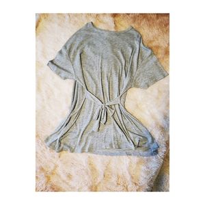 Gray waffle tshirt style dress